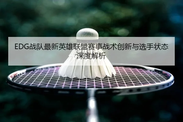 EDG战队最新英雄联盟赛事战术创新与选手状态深度解析
